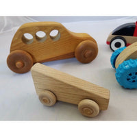 Ikea The Toy Makers Bangor ME Lot of 4 Wood Cars Wooden Toys Colorful Handmade