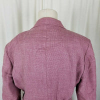 Brooks Brothers Woven in Italy Wool Linen Belted Country Jacket Blazer Womens 12