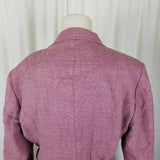 Brooks Brothers Woven in Italy Wool Linen Belted Country Jacket Blazer Womens 12