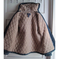 Limited Too 2 Hooded Insulated Denim Blue Jean Jacket Quilted Lining Girls XL 16