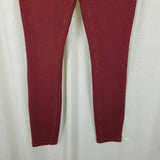 Evy's Tree Denim Skinnies Ponte Pants Skinny Jeans Jeggings Leggings Maroon XS