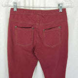 Evy's Tree Denim Skinnies Ponte Pants Skinny Jeans Jeggings Leggings Maroon S