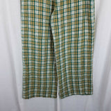 Urban Renewal Remnants Plaid Puddle Pants Woven Wide Legs Trousers Womens L Tan