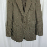 Polo University Club Ralph Lauren Wool Checked Sportcoat Jacket Blazer Mens 44 T