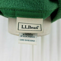 LL Bean Fleece Vest Womens XL Full Zip Up Bright Green Stretch Funnel Neck
