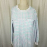 Vintage J Christopher Eagles Eye Tshirt Plaid Flannel Nightgown Nightie Womens S