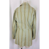 Tyler Boe Double Breasted Pinstripe Military Peacoat Jacket Blazer Coat Womens 8