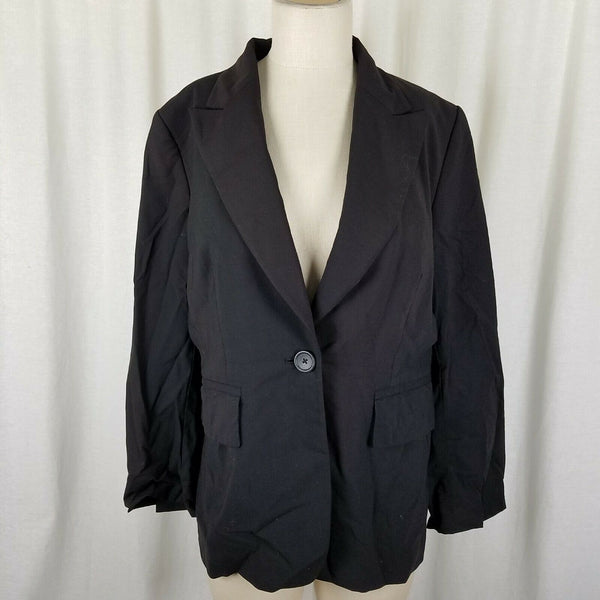 Banana Republic Stretch Black Wool Career Professional Jacket Blazer Womens 12