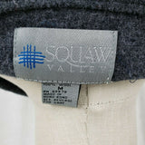 Vintage Squaw Valley Funnel Neck Wool Pullover Poncho Cape Womens OS Gray