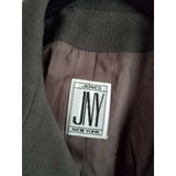 JNY Jones New York Double Breasted Belted Tie Wide Lapel Peacoat Coat Womens S M
