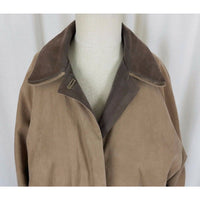 Vintage London Fog Microfiber Brushed Suede All Weather Jacket Coat Womens M