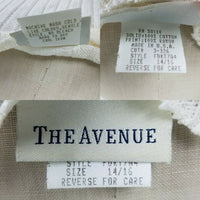 The Avenue Ribbed Knit Top Polka Dot Skirt Cotton Dress Womens 14 16 Vintage 80s