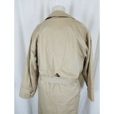 Vintage Eddie Bauer Canvas Long Safari Flannel Lined Trench Coat Womens S Khaki