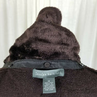 Jessica Holbrook Maxi Wool Fur Collar Cardigan Sweater Coatigan Womens 1X Plus