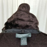 Jessica Holbrook Maxi Wool Fur Collar Cardigan Sweater Coatigan Womens 1X Plus
