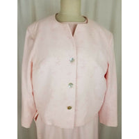 Margaret Smith 2 Piece Brocade Dress Suit Jacket Blazer Outfit Set Wmns 14P 16P