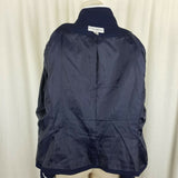 Vintage John Meyer Norwich Contrast Stripes Navy Blue Jacket Blazer Womens 14