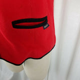 MackIntosh Boiled Wool Cardigan Sweater Jacket Womens M Ribbon Trim Collarless