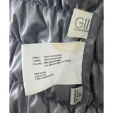 Kenneth Cole Quilted Down Puffer Parka Jacket Womens XS Silver Metallic Gray