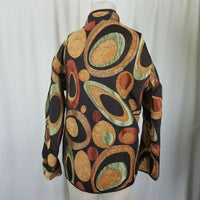 Irresistible Reversibles Abstract Soft Tapestry Jacket Blazer Womens S Textured