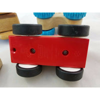 Ikea The Toy Makers Bangor ME Lot of 4 Wood Cars Wooden Toys Colorful Handmade
