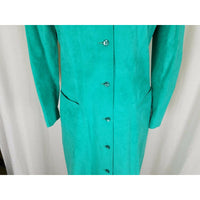 Samuel Roberts Peter Hatsi Androu Green Vegan Suede Brushed Dress Womens 10 USA