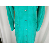 Samuel Roberts Peter Hatsi Androu Green Vegan Suede Brushed Dress Womens 10 USA