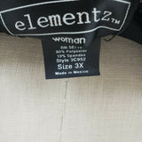 Elementz Stretch Jersey Knit Floral Metallic Top Shirt Tunic Blouse Womens 3X