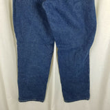 LL Bean Red Plaid Flannel Lined Denim Blue Jeans Pants Womens 6R Insulated