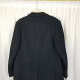 Lou Dramin Springfield Mass Fuzzy Winter Wool Peacoat Mens L Vintage Dress Coat