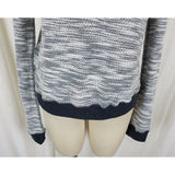 Abercrombie & Fitch Side Zip Up Scoop Neck Mottled Gray Knit Sweater Womens S