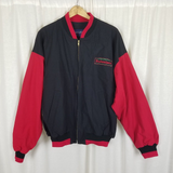 Vintage Budweiser Swingster Cotton Canvas Chambray Bomber Baseball Jacket Mens L