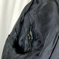 Navarree Leather Black Belted Patchwork Piecework Coat Jacket Womens L High Neck