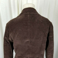 LL Bean Riding Equestrian Corduroy Blazer Jacket Womens 8P Chocolate Brown