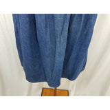 Vintage Gabriella Brazil Denim Blue Jean Swing Skirt Womens sz 10 Pleated Buckle