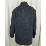 Vintage BBI Wool Black Double Breasted Peacoat Coat Womens 10 Speckled Tweed 80s