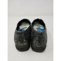 SoftWalk Grey's Anatomy Meredith Black Metallic Leather Clogs Shoes Women's 6 W