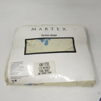 Vintage Martex No Iron Blue Floral King Fitted Sheet 78x80 NOS Westpoint Stevens