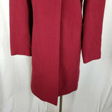 Eddie Bauer Wool Cashmere Walking Car Coat Peacoat Womens S Vintage Brick Red