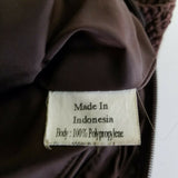 The Original Sak Chocolate Brown Crochet Zip Shoulder Handbag Bag Purse Knit