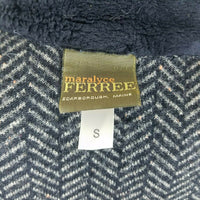 Maralyce Ferree Boutique Faux Fur Herringbone Jacket Blazer Womens S Maine USA