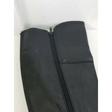 G by Guess Black Leather Boots Womens 7 Tall Knee High Zip Up Buckles Riding