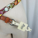 G.H. Bass Colorful Leather Chain Link Loops Braided Buckle Belt Womens M 36"
