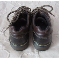 Dr. Doc Martens Shoes Boots Air Wair Leather Combat Mens US 8 9861 Brown Yellow