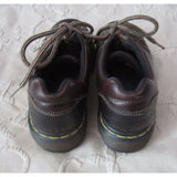 Dr. Doc Martens Shoes Boots Air Wair Leather Combat Mens US 8 9861 Brown Yellow
