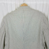 David Wood Southwick Blue Seersucker Pinstripe Blazer Sport Coat Jacket Mens 47