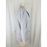 Vintage Prestige of Boston Open Front Swing Wrap Blazer Jacket Womens 10 Gray