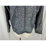 R.E.D. Wear Textured Crosshatch Full Button Up Jacket Womens S Slate Gray Red