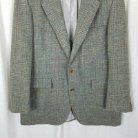 David Wood Southwick Wool Tweed Woven Multicolor Plaid Sport Coat Jacket Mens 47