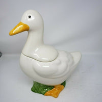 Vintage Metlox Sir Francis Drake Cookie Jar Duck Ceramic USA Country Kitsch